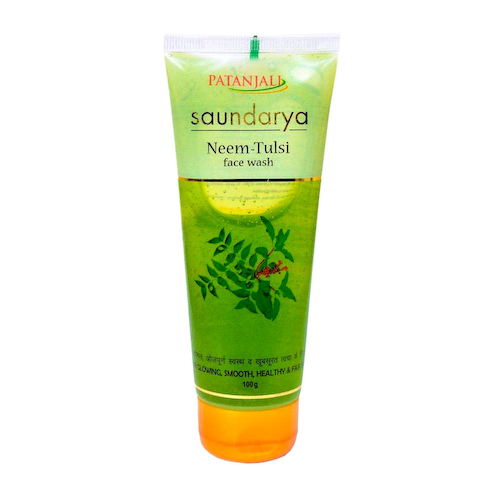 Саундарья: гель для умывания с Нимом и Тулси (100 г), Saundarya Neem-Tulsi Face Wash, произв. Patanjali #1
