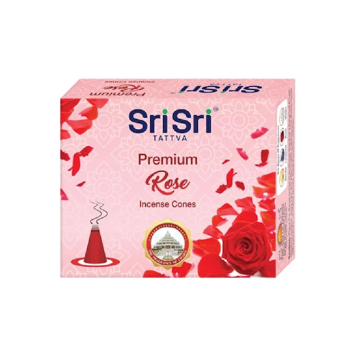 Благовония в конусах Премиум Роза (25 г), Incense Cones Premium Rose, произв. Sri Sri Tattva #1