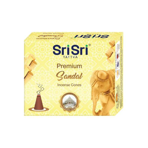 Благовония в конусах Премиум Сандал (25 г), Incense Cones Premium Sandal, произв. Sri Sri Tattva #1