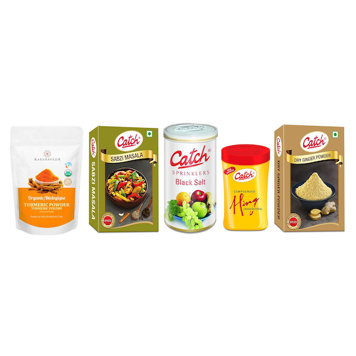 Набор специй для овощных блюд (5 шт), Spices for Vegetable Dishes Set of 5, произв. India #1