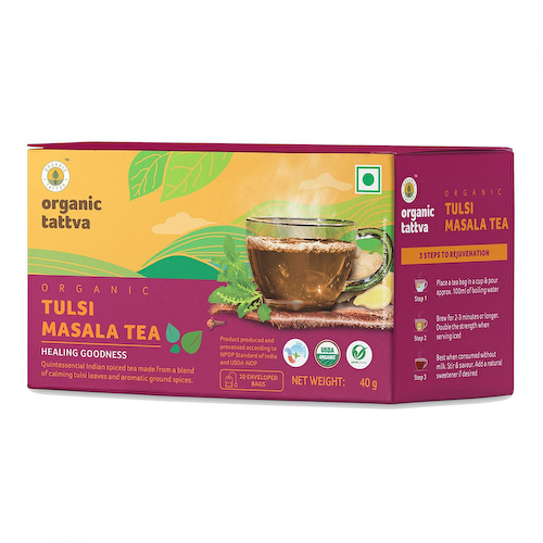 Чай Масала с Тулси (20 пак, 2 г), Organic Tulsi Masala Tea, произв. Organic Tattva #1