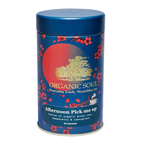 Органический Зеленый чай с Мятой и Лемонграссом (20 пак, 2 г), Afternoon Pick Me Up, произв. Organic Soul #1