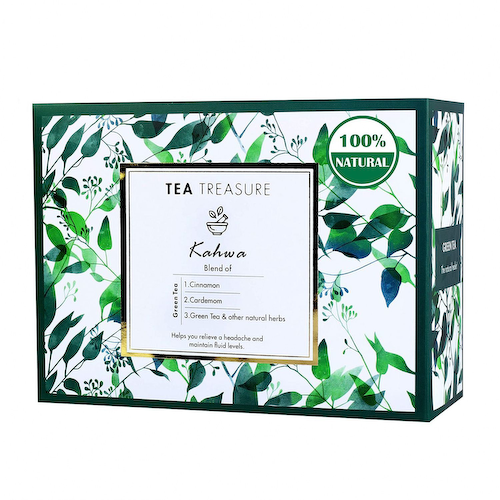 Зеленый чай Кахва (18 пак, 2 г), Kahwa Green Tea, произв. Tea Treasure #1