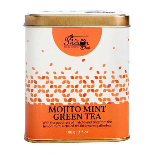 Зеленый чай Мохито (100 г), Mojito Mint Green Tea, произв. Indian Chai #1