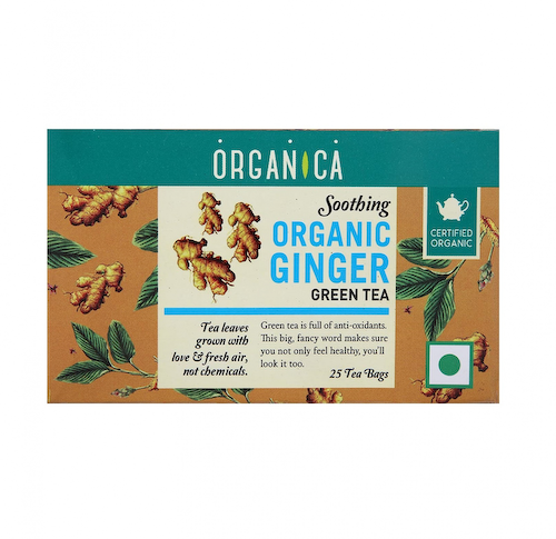 Зеленый чай с Имбирем (25 пак), Organic Ginger Green Tea, произв. Organica #1