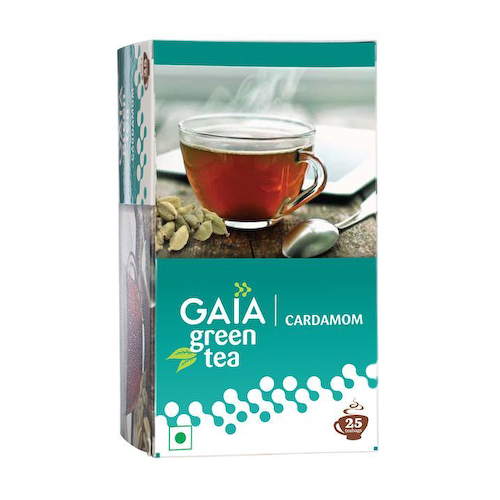 Зеленый чай с Кардамоном (25 пак, 2 г), Green Tea Cardamom, произв. Gaia #1