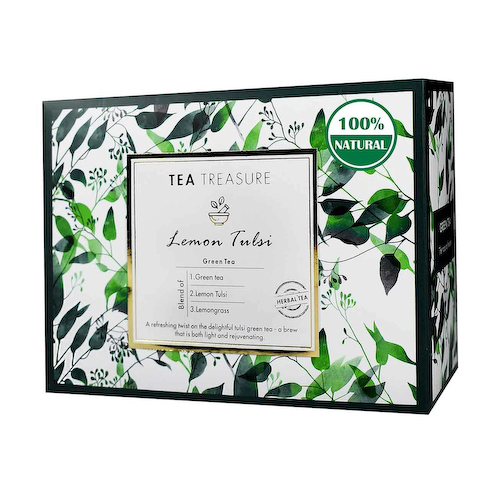 Зеленый чай с Лимонным тулси (18 пак, 2 г), Lemon Tulsi Green Tea, произв. Tea Treasure #1