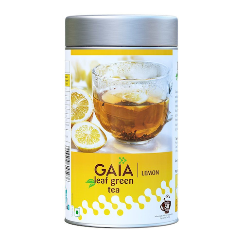 Зеленый чай с Лимоном (100 г), Leaf Green Tea Lemon, произв. Gaia #1