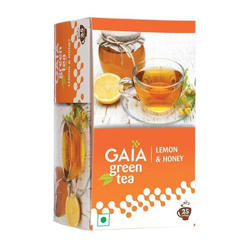 Зеленый чай с Лимоном и Медом (25 пак, 2 г), Green Tea Lemon &amp; Honey, произв. Gaia #1