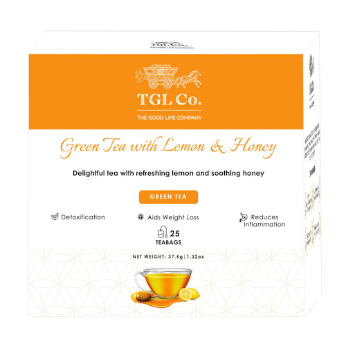 Зеленый чай с Лимоном и Медом (25 пак, 1,5 г), Green Tea with Lemon and Honey, произв. TGL Co. #1