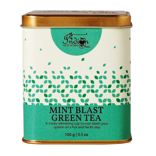 Зеленый чай с Мятой (100 г), Mint Blast Green Tea, произв. Indian Chai #1