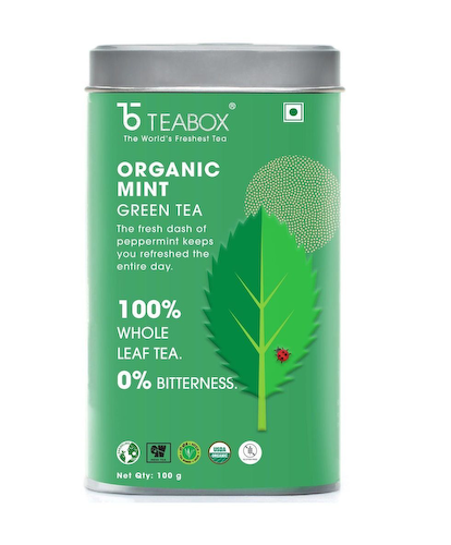 Зеленый чай с Мятой (100 г), Organic Mint Green Tea, произв. Teabox #1
