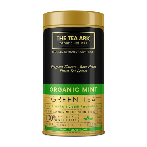 Зеленый чай с Органической мятой (50 г), Organic Mint Green Tea Tin, произв. INLIFE #1