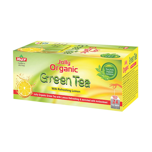 Зеленый чай с освежающим Лимоном (24 пак), Organic Green Tea With Refreshing Lemon, произв. Jolly #1