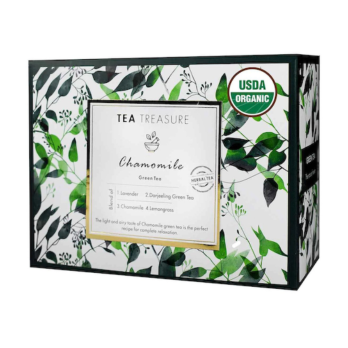Зеленый чай с Ромашкой (18 пак, 2 г), Chamomile Green Tea, произв. Tea Treasure #1