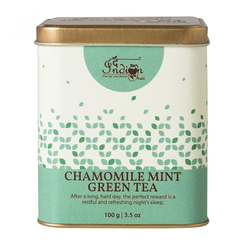 Зеленый чай с Ромашкой и Мятой (100 г), Chamomile Mint Green Tea, произв. Indian Chai #1