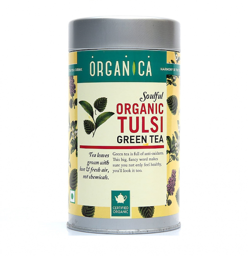 Зеленый чай с Тулси (100 г), Organic Tulsi Green Tea, произв. Organica #1