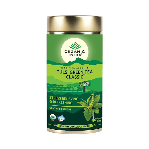 Зеленый чай с Тулси (100 г), Tulsi Green Tea Classic, произв. Organic India #1