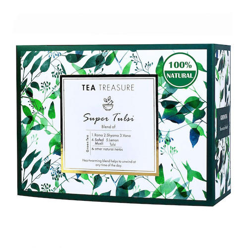 Зеленый чай с Тулси (18 пак, 2 г), Super Tulsi Green Tea, произв. Tea Treasure #1