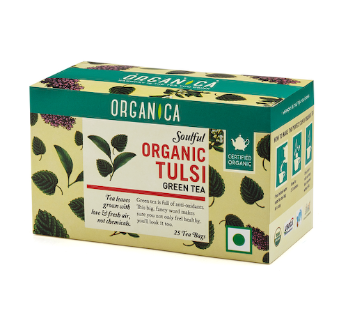 Зеленый чай с Тулси (25 пак), Organic Tulsi Green Tea, произв. Organica #1