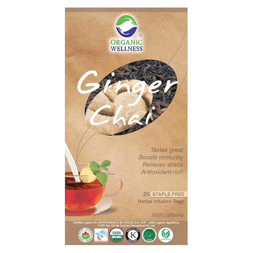 Чай с Имбирём (25 пак, 1.55 г), Ginger Chai, произв. Organic Wellness #1
