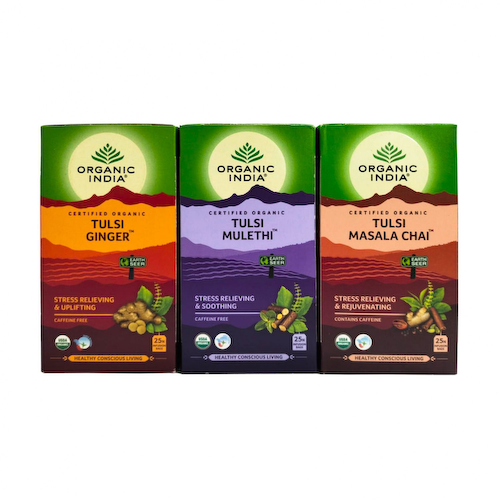 Набор чая с Тулси (3 х 25 пак), Tulsi Tea Set, произв. Organic India #1