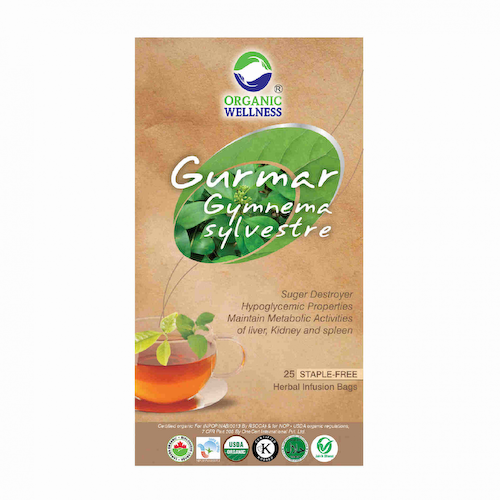 Чай Джимнема лесная (25 пак, 1.55 г), Gurmar Gymnema Sylvestre Tea, произв. Organic Wellness #1