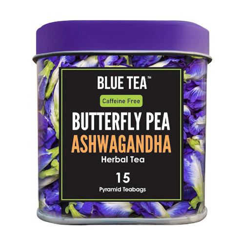 Чай из Клитории и Ашваганды (15 пак, 1,65 г), Butterfly Pea Ashwagandha Herbal Tea, произв. Blue Tea #1