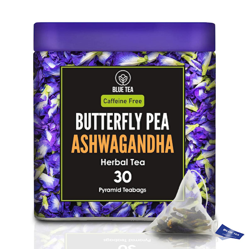 Чай из Клитории и Ашваганды (30 пак, 1,65 г), Butterfly Pea Ashwagandha Herbal Tea, произв. Blue Tea #1