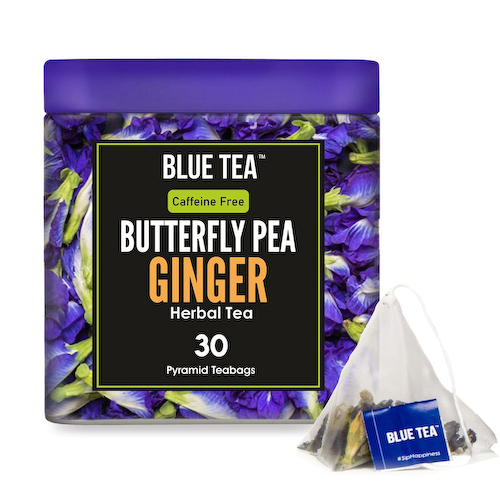 Чай из Клитории и Имбиря (30 пак, 1,65 г), Butterfly Pea Ginger Herbal Tea, произв. Blue Tea #1