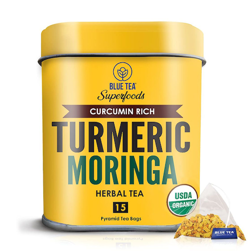 Чай из Куркумы и Моринги (15 пак, 2,5 г), Turmeric Moringa Herbal Tea, произв. Blue Tea #1