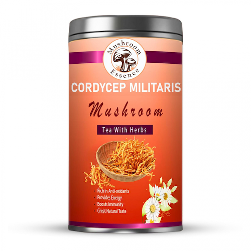 Чай с грибом Кордицепс и травами (40 г), Cordycep Militaris Mushroom Tea with Herbs, произв. Mushroom Essence #1