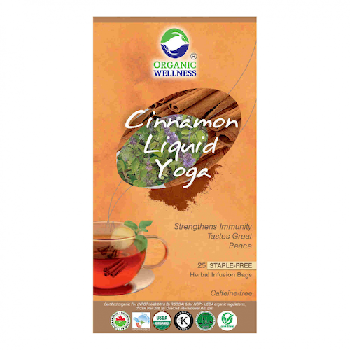 Чай с Корицей Жидкая йога (25 пак, 1.30 г), Cinnamon Liquid Yoga Tea, произв. Organic Wellness #1