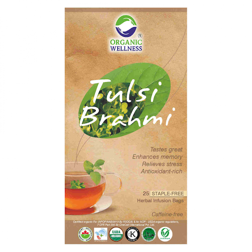 Чай с Тулси и Брахми (25 пак, 1.55 г), Real Tulsi Brahmi Tea, произв. Organic Wellness #1