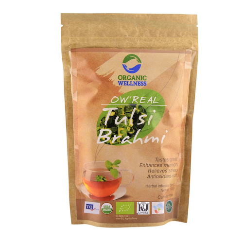 Чай с Тулси и Брахми (100 г), Real Tulsi Brahmi Tea, произв. Organic Wellness #1