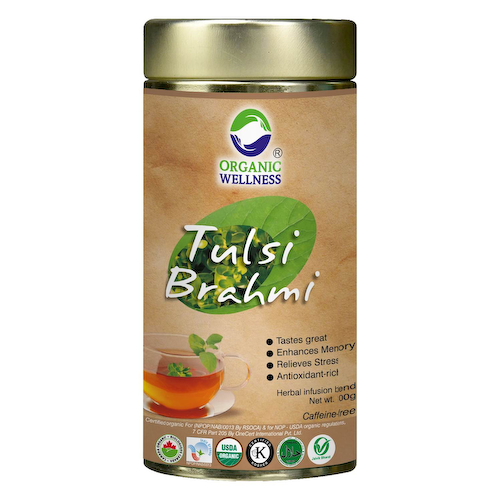 Чай с Тулси и Брахми (100 г), Tulsi Brahmi Tea, произв. Organic Wellness #1
