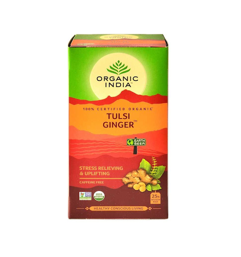 Чай с Тулси и Имбирем (25 пак, 1,74 г), Tulsi Ginger Tea, произв. Organic India #1