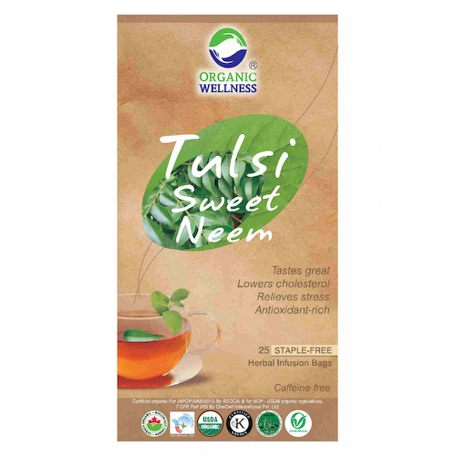 Чай с Тулси и Листьями Карри (25 пак, 1.55 г), Tulsi Sweet Neem Tea, произв. Organic Wellness #1
