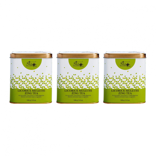 Набор аюрведического чая с Солодкой (3 x 100 г), Licorice Mulethi Zing Ayurvedic Tea Set, произв. Indian Chai #1