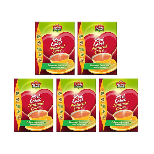 Набор чая листового из 5 аюрведических трав (5 x 250 г), Red Label Natural Care Tea Set, произв. Brooke Bond #1