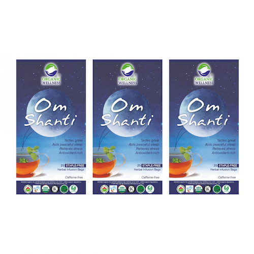 Набор чая Ом Шанти (3 x 25 пак, 1,55 г), Om Shanti Tea Set, произв. Organic Wellness #1