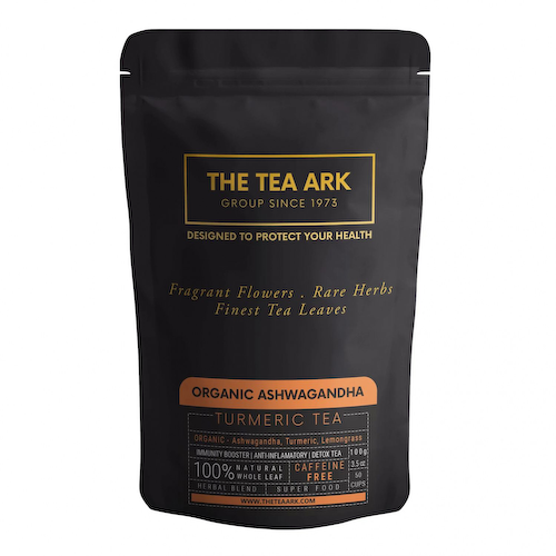 Органический чай с Ашвагандой и Куркумой (100 г), Organic Ashwagandha Turmeric Tea Pouch, произв. INLIFE #1