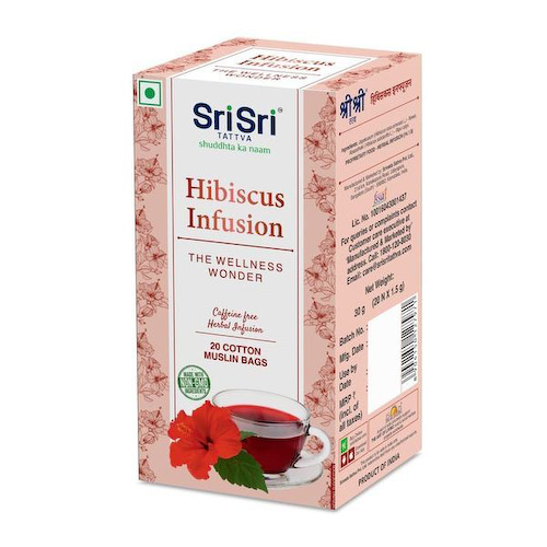 Травяной чай с Гибискусом (20 пак, 1,5 г), Hibiscus Infusion, произв. Sri Sri Tattva #1