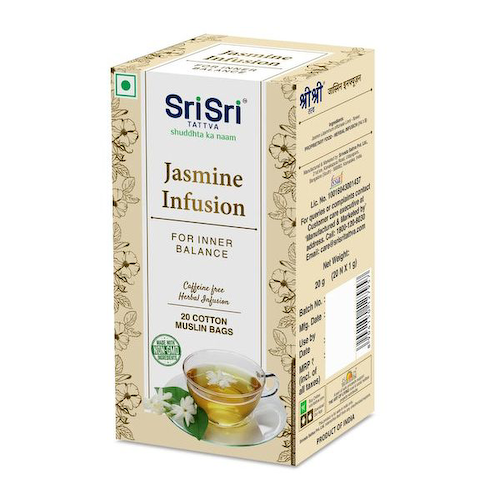 Травяной чай с Жасмином (20 пак, 1 г), Jasmine Infusion, произв. Sri Sri Tattva #1