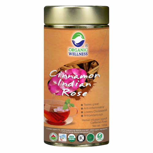 Чай с Корицей и Индийской розой (100 г), Cinnamon Indian Rose Tea, произв. Organic Wellness #1