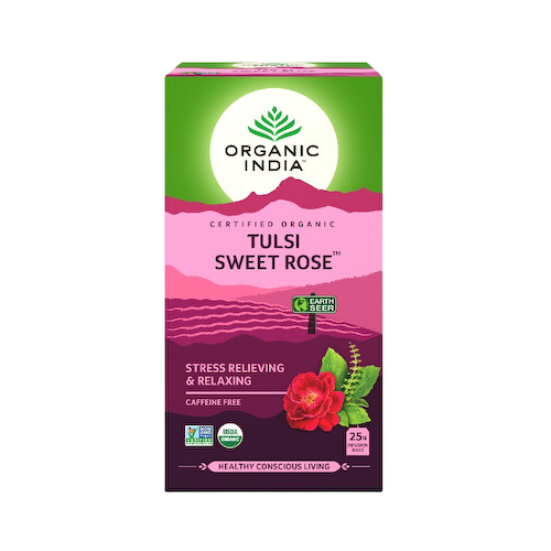 Чай с Тулси и Розой (25 пак, 1,6 г), Tulsi Sweet Rose, произв. Organic India #1