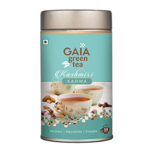Зеленый чай Кашмири Кахва (12 пак, 2 г), Green Tea Kashmiri Kahwa, произв. Gaia #1