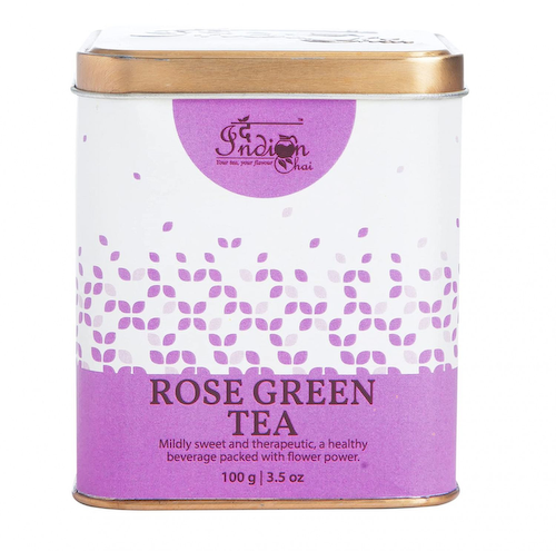 Зеленый чай с лепестками Розы (100 г), Rose Green Tea, произв. Indian Chai #1