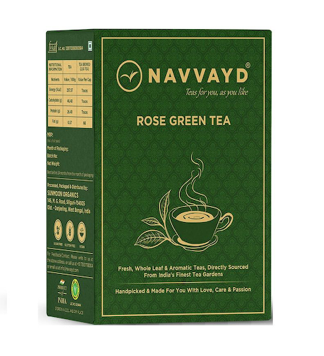 Зеленый чай с Розой (100 г), Rose Green Tea, произв. Navvayd #1
