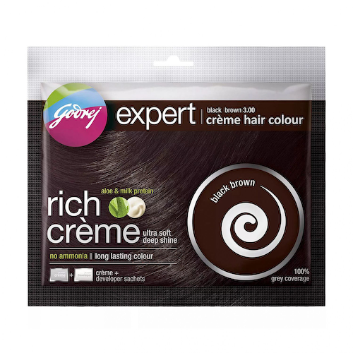 Крем-краска для волос, черно-коричневый (40 г), Expert Creme Hair Colour Black Brown, произв. Godrej #1